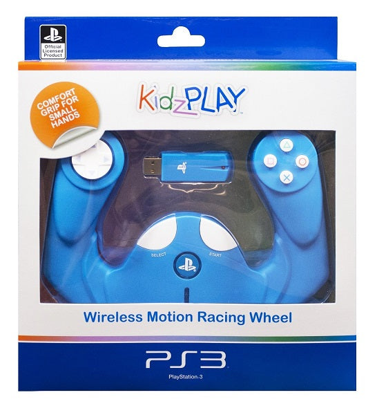 Aperçu - Manette pour enfants Kidzplay Racing Motion, licence officielle Sony, couleur bleue (PS3) Aperçu - Manette pour enfants Kidzplay Racing Motion, licence officielle Sony, couleur bleue (PS3)